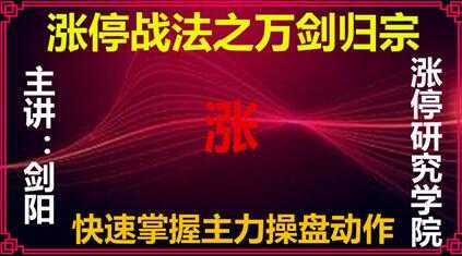 剑阳《万剑归宗涨停战法》炒股教程视频 - AI 智能探索网-AI 智能探索网