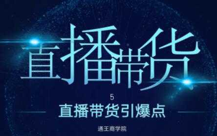 王通《直播带货引爆点》培训视频，新手直播带货年赚100万 - AI 智能探索网-AI 智能探索网