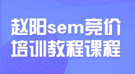 赵阳sem百度竞价排名优化教程，第30期培训课程视频 - AI 智能探索网-AI 智能探索网