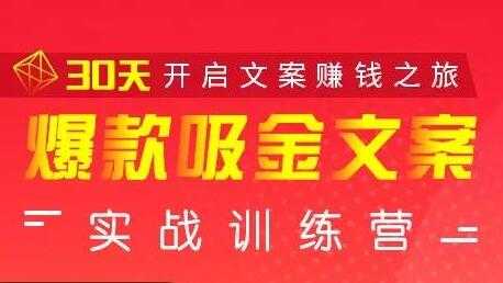 安顿文案写作《爆款吸金文案》实战训练营，30天开启文案赚钱之旅 - AI 智能探索网-AI 智能探索网