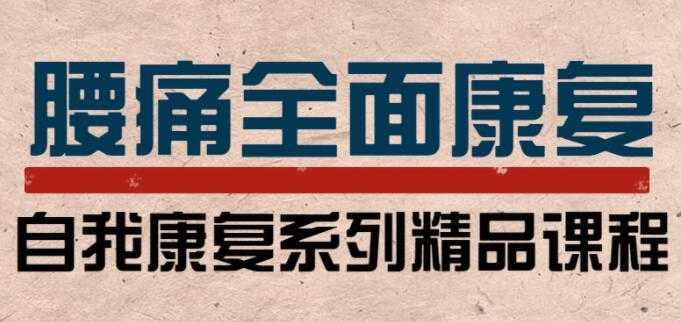 腰痛怎么办？腰痛自我康复计划，健康讲座培训课程视频 - AI 智能探索网-AI 智能探索网