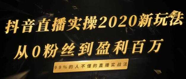 抖音直播新玩法，从0粉丝到盈利百万，99%的人不懂的直播实战法 - AI 智能探索网-AI 智能探索网