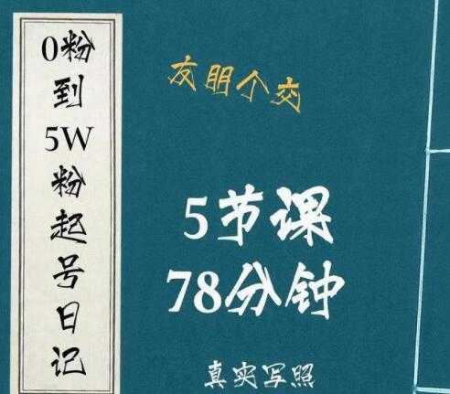 《抖音0粉到5万粉起号日记》​大志参谋起号经历及变现逻辑 - AI 智能探索网-AI 智能探索网