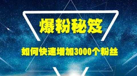 王通《爆粉秘笈》如何快速增加3000个精准粉丝 - AI 智能探索网-AI 智能探索网