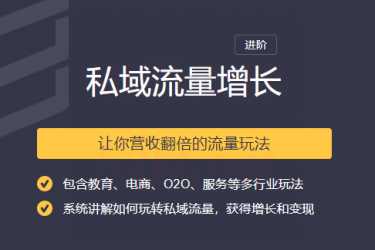 2020私域流量增长让你营收翻倍的流量课程 - AI 智能探索网-AI 智能探索网