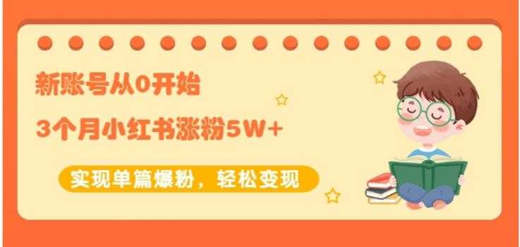 生财小红书涨粉变现：新账号从0开始3个月小红书涨粉5W+实现单篇爆粉 - AI 智能探索网-AI 智能探索网