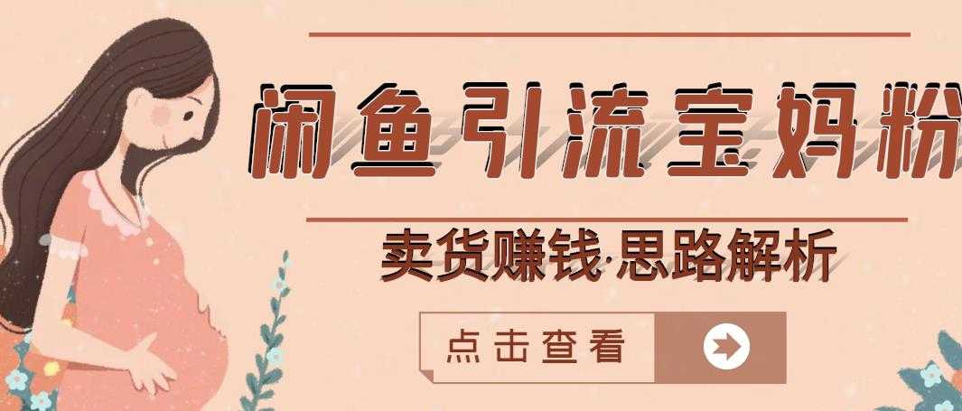 闲鱼引流宝妈粉+卖货赚钱一个月收益30000+（实操视频教程） - AI 智能探索网-AI 智能探索网