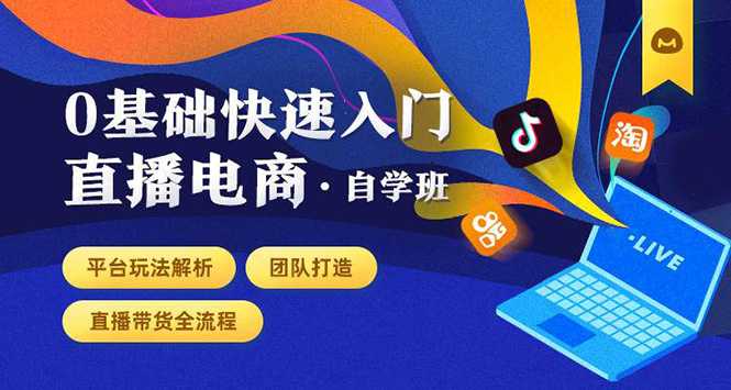 0基础快速入门直播电商课程：直播平台玩法解析-团队打造-带货全流程等环节 - AI 智能探索网-AI 智能探索网