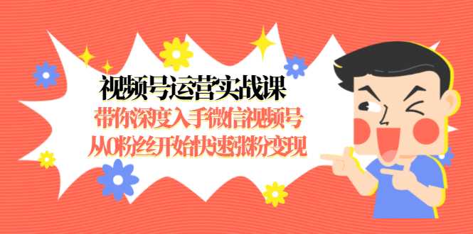 视频号运营实战课，带你深度入手微信视频号1.0，从0粉丝开始快速涨粉变现 - AI 智能探索网-AI 智能探索网