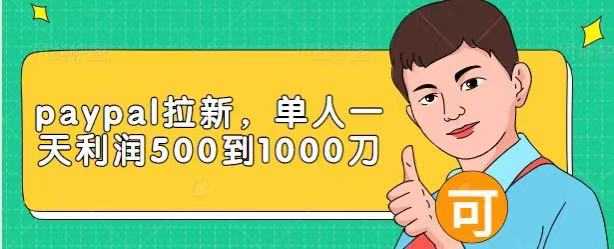 图片[1]-Paypal拉新赚美刀项目，单人一天利润500-1000刀【视频课程】 - AI 智能探索网-AI 智能探索网