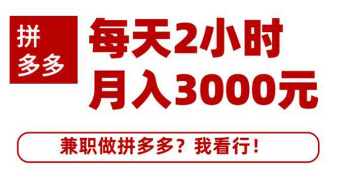 图片[1]-搜外网·拼多多副业课程，每天2小时月入3000元 学习这门课程真的能赚钱 - AI 智能探索网-AI 智能探索网