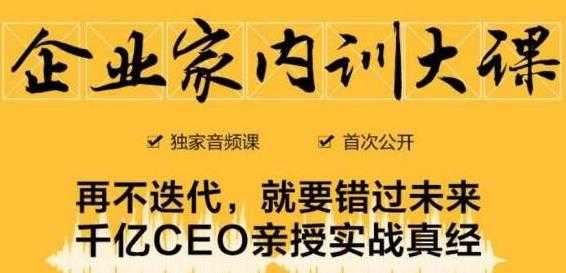 企业家内训大课，未来企业必学经验，价值1299元 - AI 智能探索网-AI 智能探索网