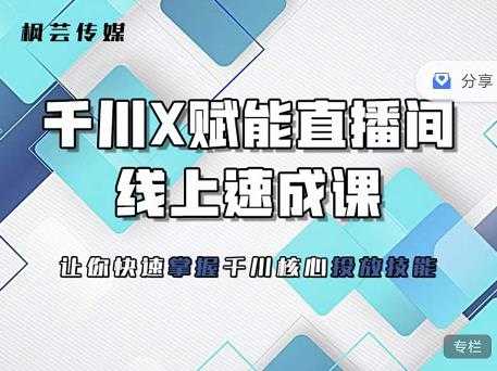 枫芸传媒-线上千川提升课，提升千川认知，提升千川投放效果 - AI 智能探索网-AI 智能探索网