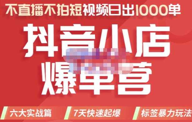 推易电商·2022年抖音小店爆单营，不直播、不拍短视频、日出1000单，暴力玩法 - AI 智能探索网-AI 智能探索网