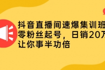 抖音直播间速爆集训班，零粉丝起号，日销20万+让你事半功倍 - AI 智能探索网-AI 智能探索网