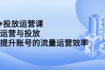 dou+投放运营课：搞懂运营与投放，全面提升账号的流量运营效率 - AI 智能探索网-AI 智能探索网