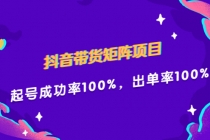 抖音带货矩阵项目，起号成功率100%，出单率100%！ - AI 智能探索网-AI 智能探索网