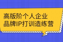 高版阶个人企品业牌IP打训造练营：打造个人IP轻松赚大钱 - AI 智能探索网-AI 智能探索网