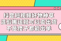 抖音短视频好物种草，混剪搬运就可以卖出货，不是傻子都能出单 - AI 智能探索网-AI 智能探索网