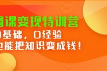 网课变现特训营：0基础，0经验也能把知识变成钱！ - AI 智能探索网-AI 智能探索网