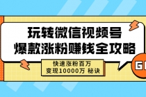 玩转微信视频号爆款涨粉赚钱全攻略，快速涨粉百万 变现10000万 秘诀 - AI 智能探索网-AI 智能探索网