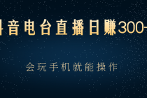 抖音电台直播日赚300+，会玩手机就能操作 - AI 智能探索网-AI 智能探索网