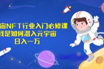 《元宇宙NFT行业入门必修课》我是如何潜入元宇宙日入一万 - AI 智能探索网-AI 智能探索网