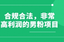 合规合法，非常高利润的男粉项目 - AI 智能探索网-AI 智能探索网