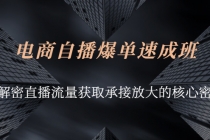 电商自播爆单速成班：解密直播流量获取承接放大的核心密码 - AI 智能探索网-AI 智能探索网