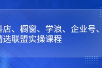 抖店、橱窗、学浪、企业号、精选联盟实操课程 - AI 智能探索网-AI 智能探索网