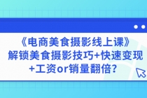 《电商美食摄影线上课》解锁美食摄影技巧+快速变现+工资or销量翻倍 - AI 智能探索网-AI 智能探索网