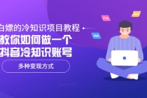 白嫖的冷知识项目教程，教你如何做一个抖音冷知识账号，多种变现方式 - AI 智能探索网-AI 智能探索网