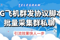 【引流必备】TG飞机群发协议脚本，批量采集群私聊，打广告引流效果立竿见影 - AI 智能探索网-AI 智能探索网