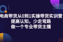 电商带货从0到1实操带货实训营：提高认知，少走弯路，做一个专业带货主播 - AI 智能探索网-AI 智能探索网