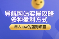 导航网站实操攻略，多种盈利方式，年入10w的蓝海项目 - AI 智能探索网-AI 智能探索网