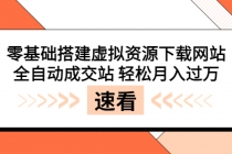 零基础搭建虚拟资源下载网站，全自动成交站 轻松月入过万（源码+安装教程) - AI 智能探索网-AI 智能探索网