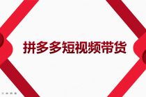 2022风口红利期-拼多多短视频带货，适合新手小白的入门短视频教程 - AI 智能探索网-AI 智能探索网