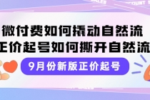 9月份新版正价起号，微付费如何撬动自然流，正价起号如何撕开自然流 - AI 智能探索网-AI 智能探索网