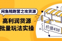 闲鱼陪跑营之攻货源：高利润货源批量玩法，月入过万实操 - AI 智能探索网-AI 智能探索网