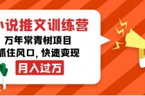 小说推文训练营，万年常青树项目，抓住风口，快速变现月入过万 - AI 智能探索网-AI 智能探索网