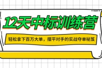 12天中标训练营：轻松拿下百万大单，摆平对手的实战夺单秘笈！ - AI 智能探索网-AI 智能探索网