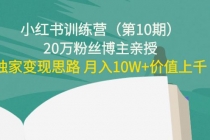 小红书训练营20万粉丝博主亲授：独家变现思路 月入10W+价值上千 - AI 智能探索网-AI 智能探索网