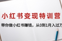 小红书变现特训营：带你做小红书赚钱，从0到1月入过万 - AI 智能探索网-AI 智能探索网