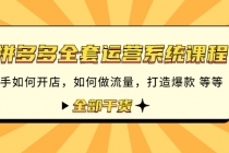 拼多多全套运营系统课程：新手如何开店 如何做流量 打造爆款 等等 全部干货 - AI 智能探索网-AI 智能探索网