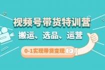 视频号带货特训营(第3期)：搬运、选品、运营、0-1实现带货变现 - AI 智能探索网-AI 智能探索网