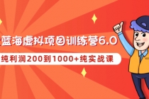 黄岛主《淘宝蓝海虚拟项目陪跑训练营6.0》每天纯利润200到1000+纯实战课 - AI 智能探索网-AI 智能探索网