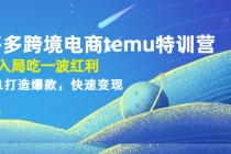 拼多多跨境电商temu特训营：先入局吃一波红利，从0到1打造爆款，快速变现 - AI 智能探索网-AI 智能探索网