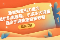 最新淘宝引力魔方低价引流实操：小成本大流量，低价引流快速拉新收割 - AI 智能探索网-AI 智能探索网