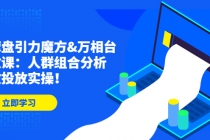 达摩盘引力魔方&万相台投放课：人群组合分析，高效投放实操！ - AI 智能探索网-AI 智能探索网