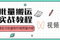 视频号批量搬运实战赚钱教程，傻瓜式批量制作高质量内容【附视频教程+PPT】 - AI 智能探索网-AI 智能探索网